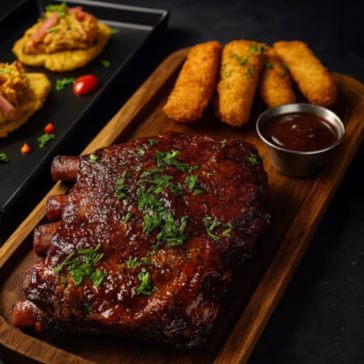 Ribs Rio Cristal with yuca frita